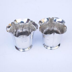 Pair of silver Art Nouveau vases, 1902.