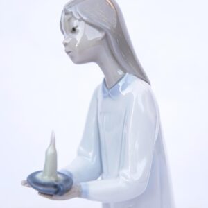 Lladro figurine of girl with candlestick, 1980's, #B22 JU