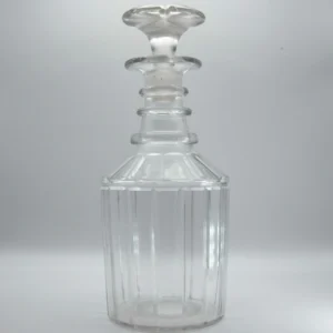Regency Antique glass decanter William IV three ring 'mallet'