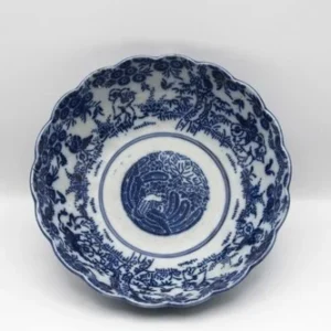 Japanese Import Antique Blue and White Bowl Meiji c.1900 Practical Stylish